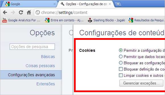 Google Chrome Cookies